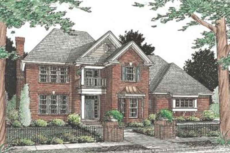 Architectural House Design - Colonial Exterior - Front Elevation Plan #20-339
