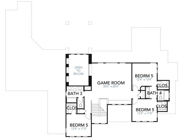 Dream House Plan - Mediterranean Floor Plan - Upper Floor Plan #80-221