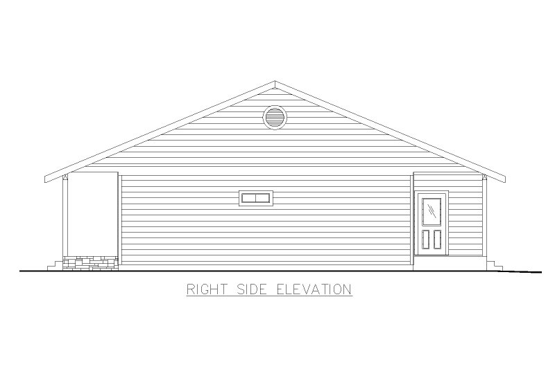 House Plan Design - Exterior - Other Elevation 1 for Bungalow House Plan #117-802 - 3 bed, 2 bath
