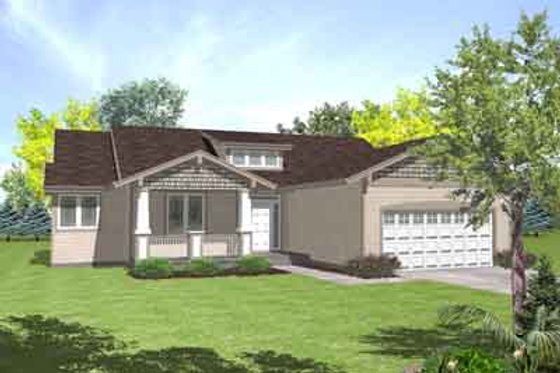 Exterior - Front Elevation for Colonial House Plan #50-255 - 3 bed, 2 bath