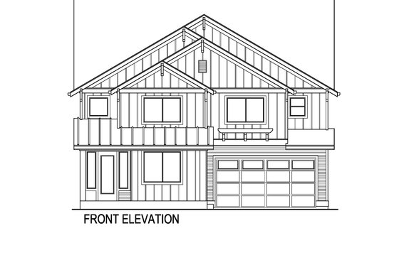 Exterior - Front Elevation 3 for Farmhouse House Plan #569-58 - 5 bed, 4 bath
