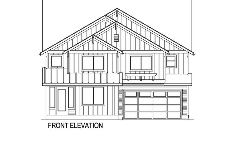 House Blueprint - Exterior - Front Elevation 3 for Farmhouse House Plan #569-58 - 5 bed, 4 bath