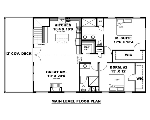 Craftsman Floor Plan - Main Floor Plan #117-1022