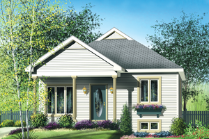 Cottage Exterior - Front Elevation Plan #25-152