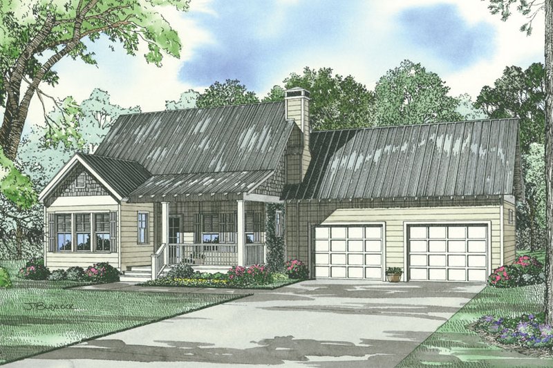 House Blueprint - Southern Exterior - Front Elevation Plan #17-565