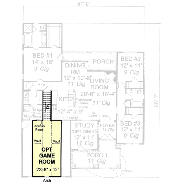 House Plan Design - Southern Floor Plan - Other Floor Plan #20-1532