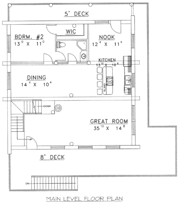 Log Floor Plan - Main Floor Plan #117-496