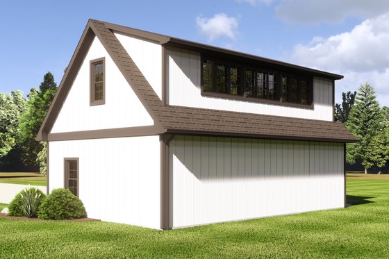 Exterior - Rear Elevation for Country House Plan #1064-287, 1 bath