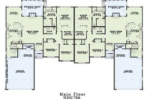Floor Plan - Main Floor for Traditional House Plan #17-591 - 3 bed, 2 bath