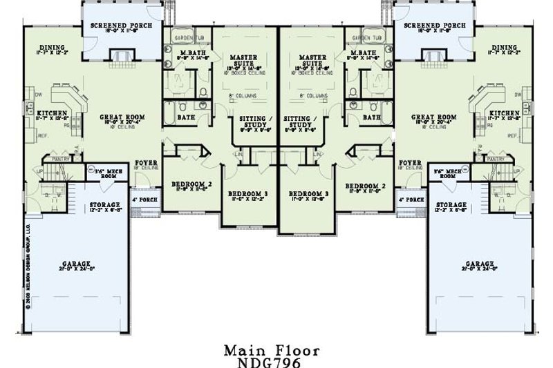House Plan Design - Floor Plan - Main Floor for Traditional House Plan #17-591 - 3 bed, 2 bath