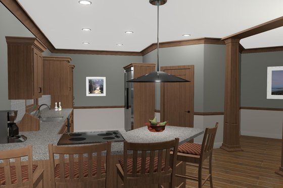 Interior - Kitchen for Cottage House Plan #56-716 - 3 bed, 3 bath