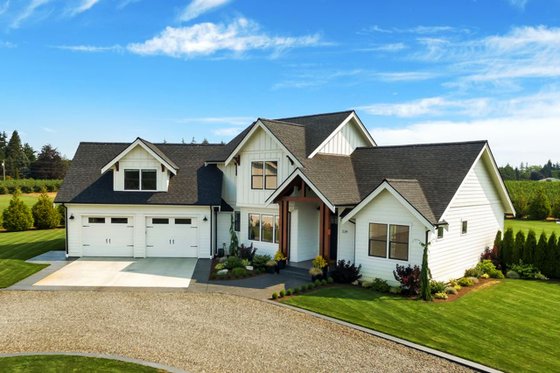 Exterior - Front Elevation 3 for Farmhouse House Plan #1070-10 - 3 bed, 2.5 bath