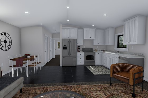 Interior - Kitchen for Barndominium House Plan #1060-82 - 1 bed, 2 bath