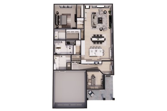 Floor Plan - Main Floor 1 for Farmhouse House Plan #51-1481 - 3 bed, 3.5 bath