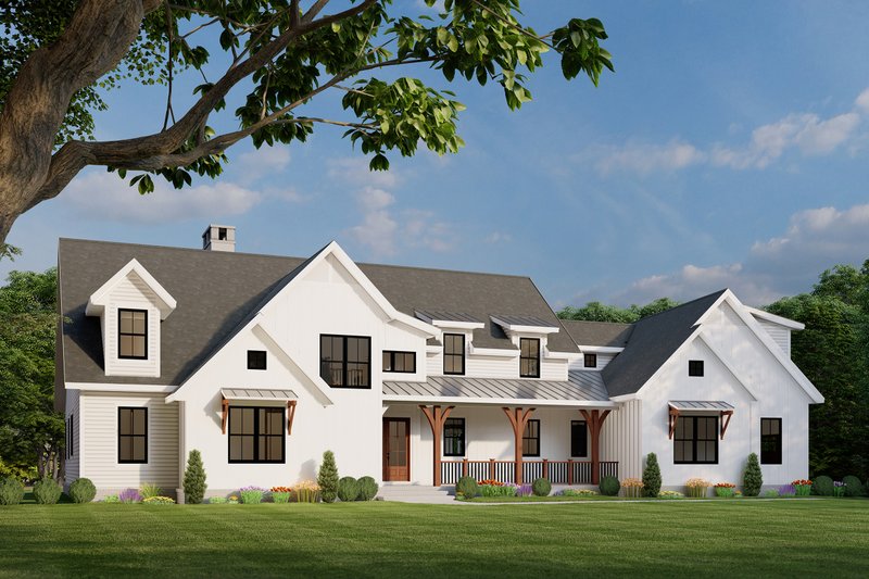 Dream House Plan - Farmhouse Exterior - Front Elevation Plan #1088-3