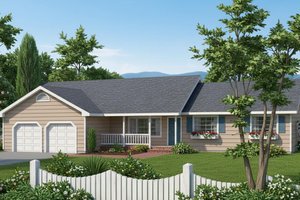 Ranch Exterior - Front Elevation Plan #97-117