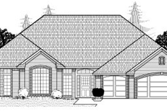 Exterior - Front Elevation for Traditional House Plan #65-290 - 4 bed, 3 bath