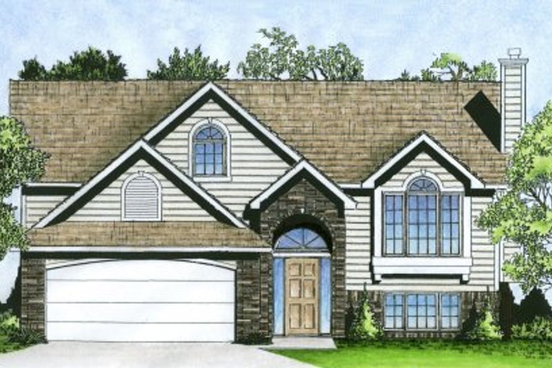 House Blueprint - Traditional Exterior - Front Elevation Plan #58-113