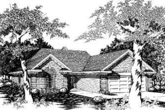 Exterior - Front Elevation for Traditional House Plan #329-103 - 3 bed, 2 bath
