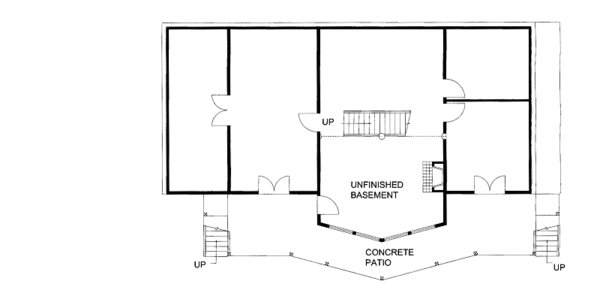 Cabin Floor Plan - Lower Floor Plan #117-783
