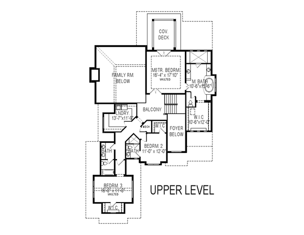 House Blueprint - Craftsman Floor Plan - Upper Floor Plan #920-106