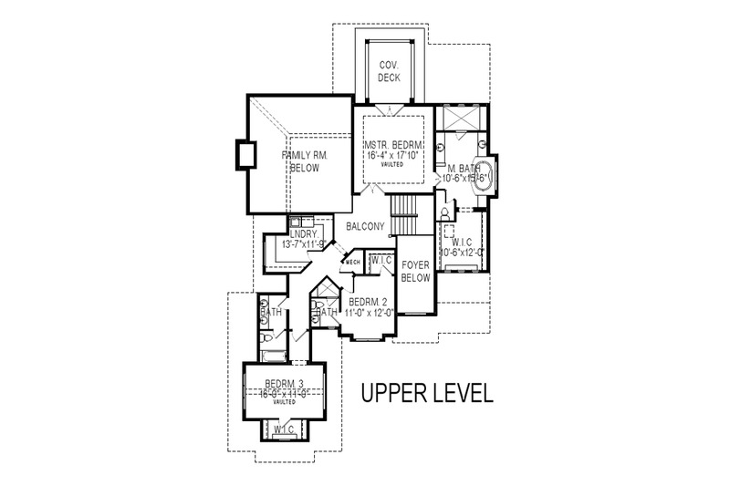 Dream House Plan - Floor Plan - Upper Floor for Craftsman House Plan #920-106 - 3 bed, 3.5 bath