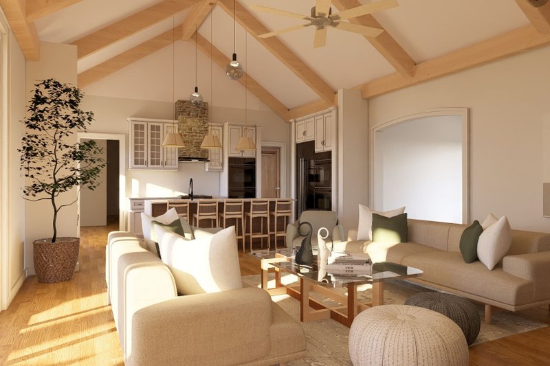 House Plan Design - Interior - Family Room for Farmhouse House Plan #923-412 - 3 bed, 3.5 bath