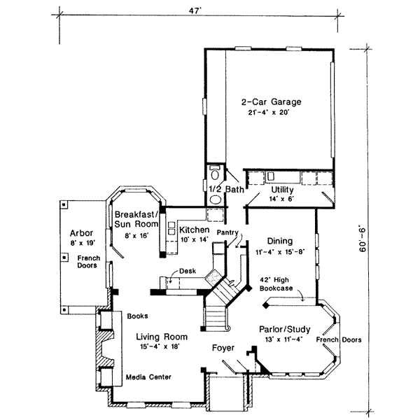 Home Plan - European Floor Plan - Main Floor Plan #410-234