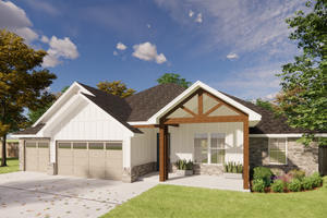 Exterior - Other Elevation for Traditional House Plan #1098-4 - 4 bed, 2 bath