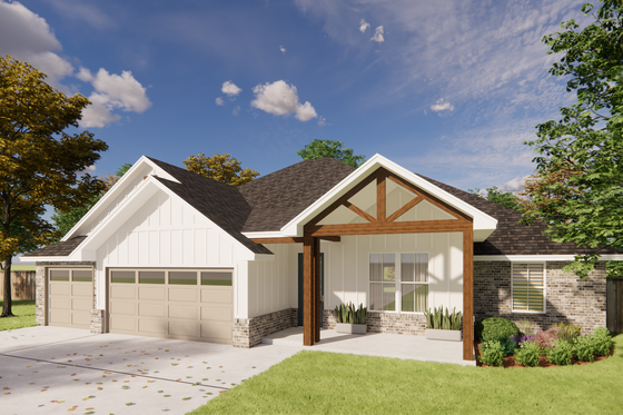 Exterior - Other Elevation for Traditional House Plan #1098-4 - 4 bed, 2 bath