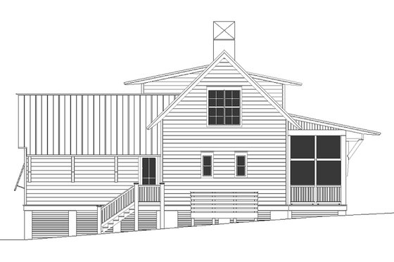 Exterior - Other Elevation for Beach House Plan #443-20 - 3 bed, 2.5 bath