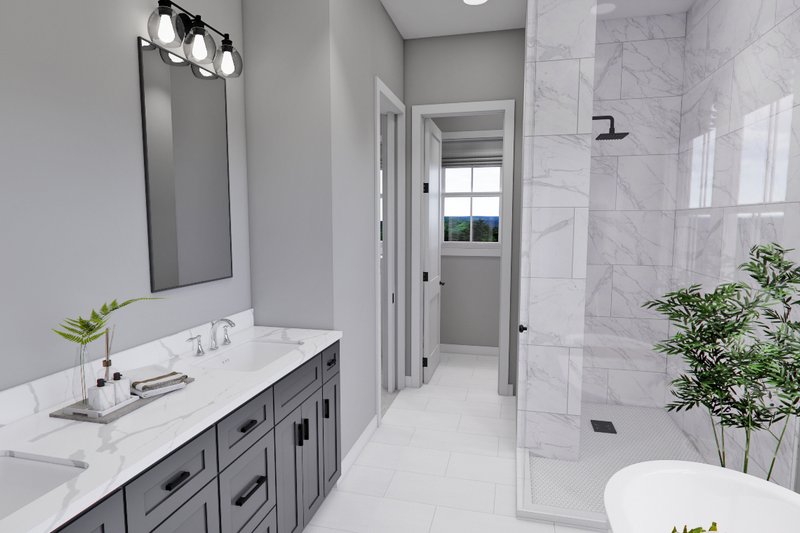House Blueprint - Interior - Master Bathroom for Farmhouse House Plan #51-1274 - 4 bed, 3.5 bath