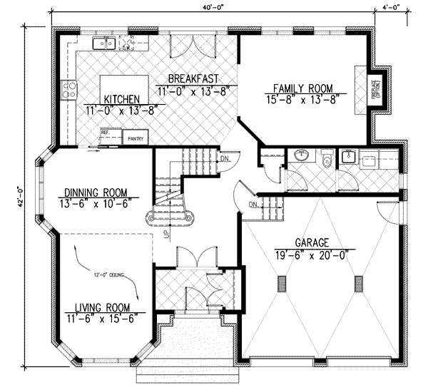 European Floor Plan - Main Floor Plan #138-110