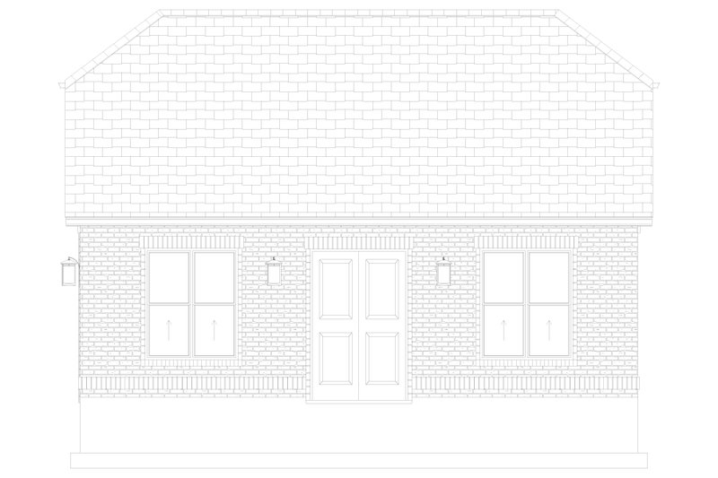 House Design - Exterior - Other Elevation 3 for European House Plan #1060-328, 0 bath