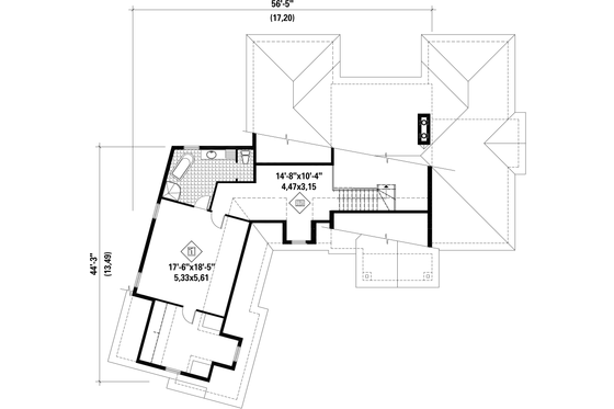 Floor Plan - Upper Floor for Traditional House Plan #25-4472 - 5 bed, 3 bath