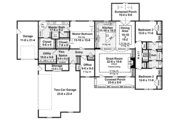 European Style House Plan - 3 Beds 2.5 Baths 2201 Sq/Ft Plan #21-195 
