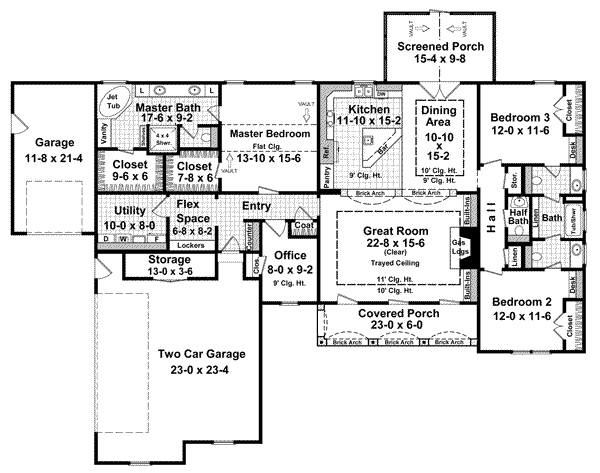 Dream House Plan - European Floor Plan - Main Floor Plan #21-195