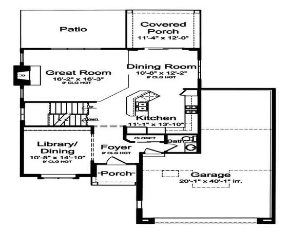 Colonial Floor Plan - Main Floor Plan #46-499