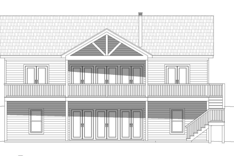 Architectural House Design - Exterior - Rear Elevation 1 for Barndominium House Plan #932-264 - 4 bed, 3.5 bath
