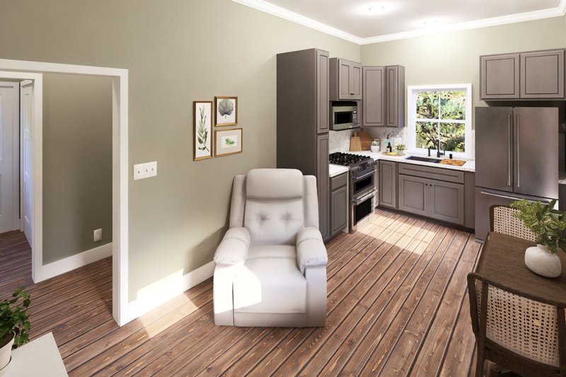 Architectural House Design - Interior - Entry for Cottage House Plan #44-307 - 2 bed, 1 bath
