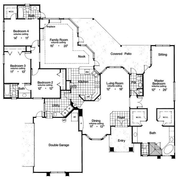 Ranch Floor Plan - Main Floor Plan #417-299