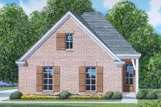 Exterior - Front Elevation for European House Plan #424-126 - 3 bed, 2 bath