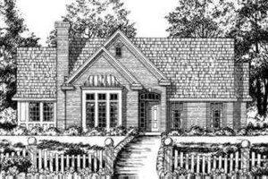 Southern Exterior - Front Elevation Plan #40-278