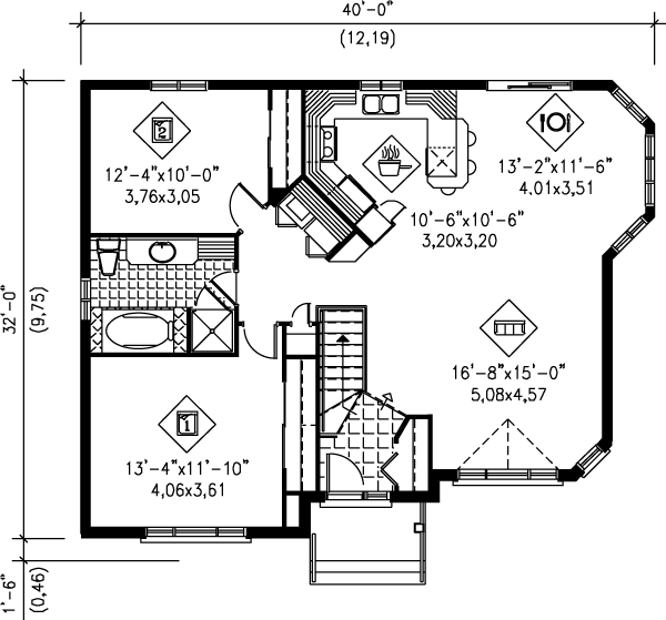 Traditional Floor Plan - Main Floor Plan #25-171