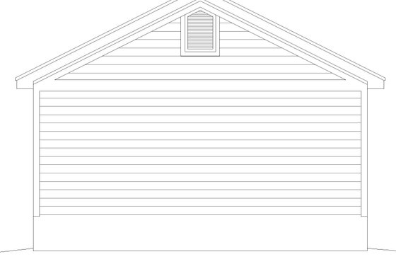 Exterior - Rear Elevation for Contemporary House Plan #932-942, 0.5 bath
