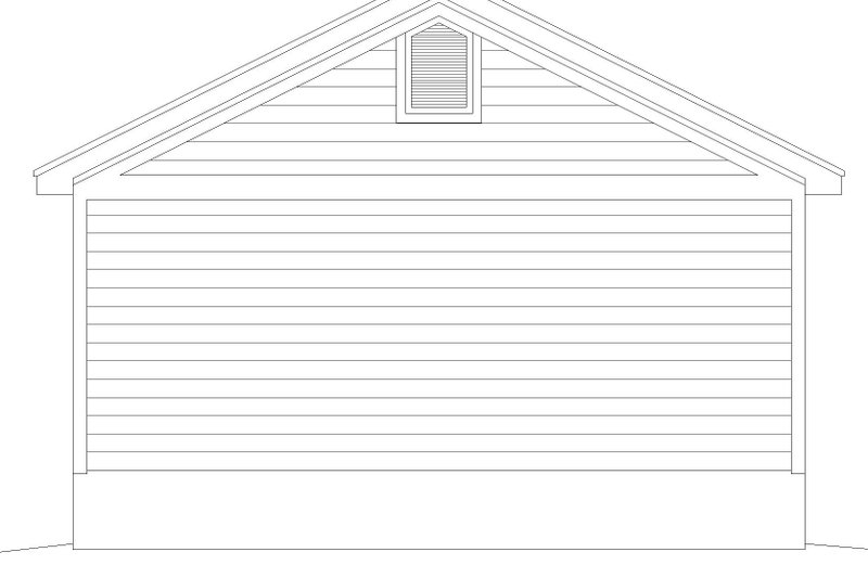 Architectural House Design - Exterior - Rear Elevation for Contemporary House Plan #932-942, 0.5 bath