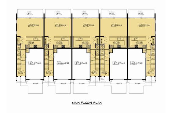 Floor Plan - Main Floor for Contemporary House Plan #1066-247 - 15 bed, 10.5 bath