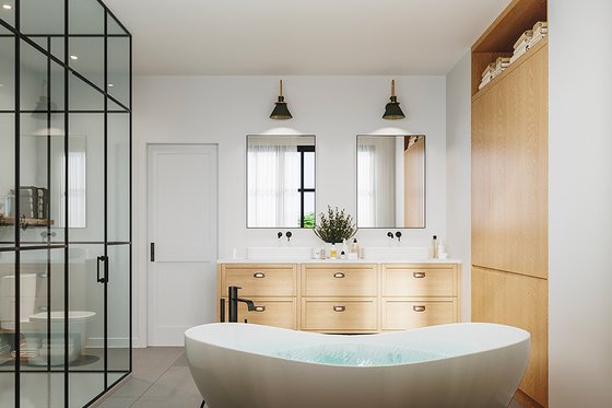 Interior - Master Bathroom 1 for Farmhouse House Plan #23-2752 - 4 bed, 3 bath