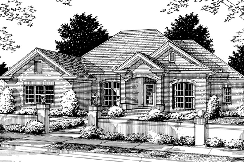 Dream House Plan - Traditional Exterior - Front Elevation Plan #20-345
