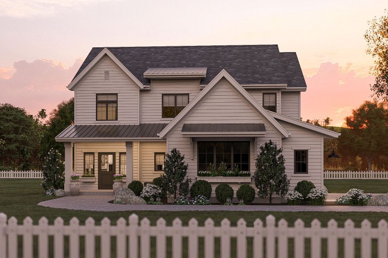 House Plan Design - Exterior - Front Elevation 3 for Farmhouse House Plan #455-561 - 4 bed, 2.5 bath